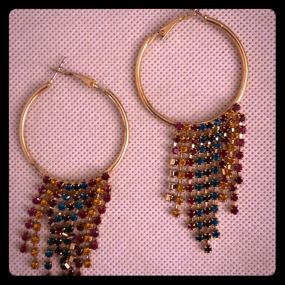 Bauble Bar Statement Colorful Stone Earrings - Picture 1 of 3